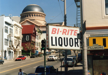 Photograph of Bi-Rite Liquor in 1994 by Joan Juster