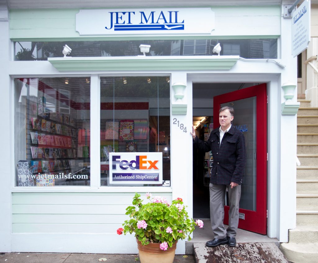 Photograph of Jet Mail co-owner Kevin Wolohan by Kathi O'Leary