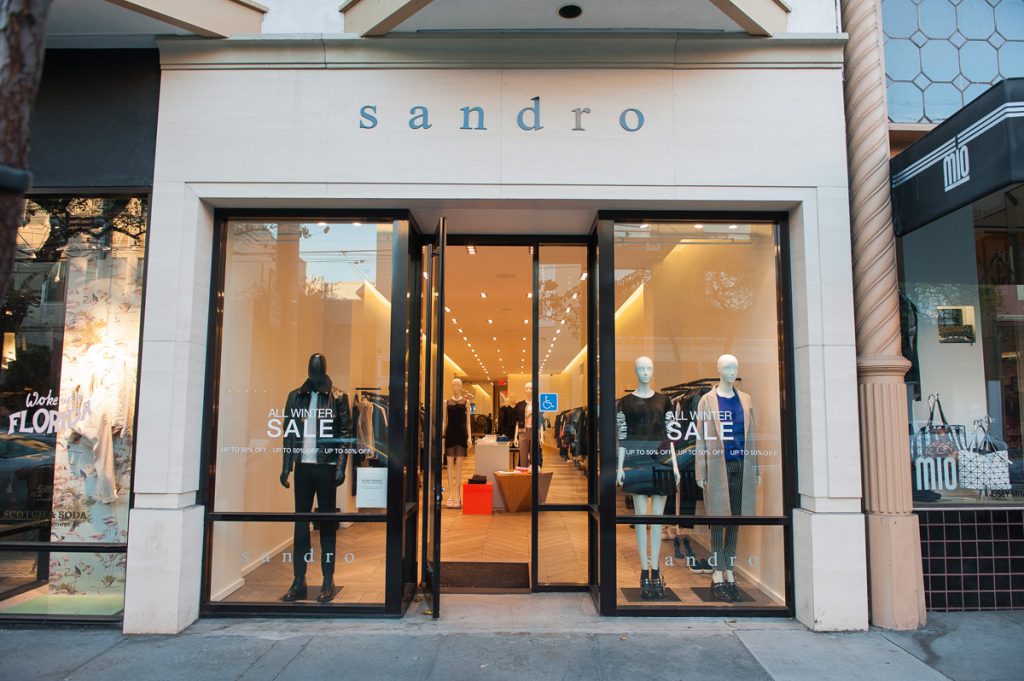 The Sandro boutique at 2033 Fillmore, formerly a thrift shop.