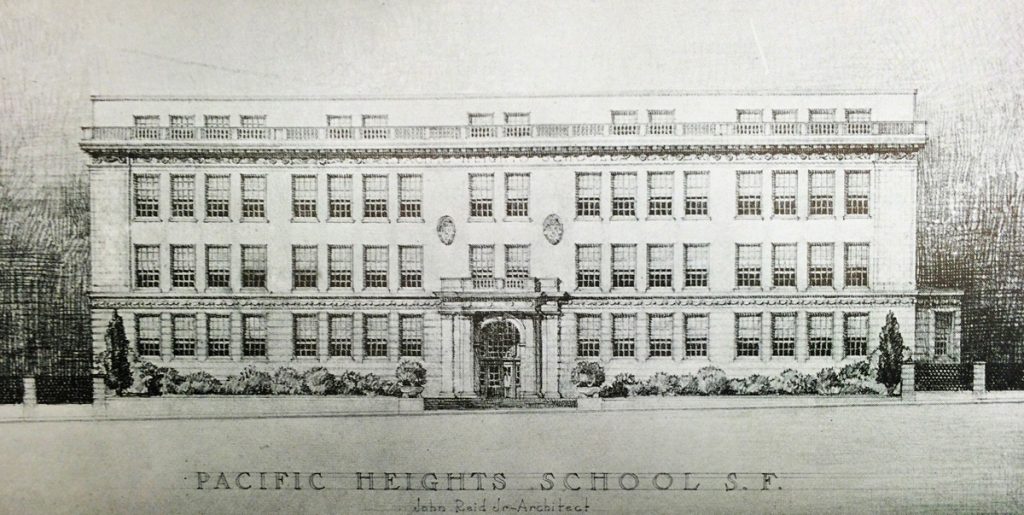 Pacific Heights School was built in 1924 at the corner of Jackson and Webster Streets.