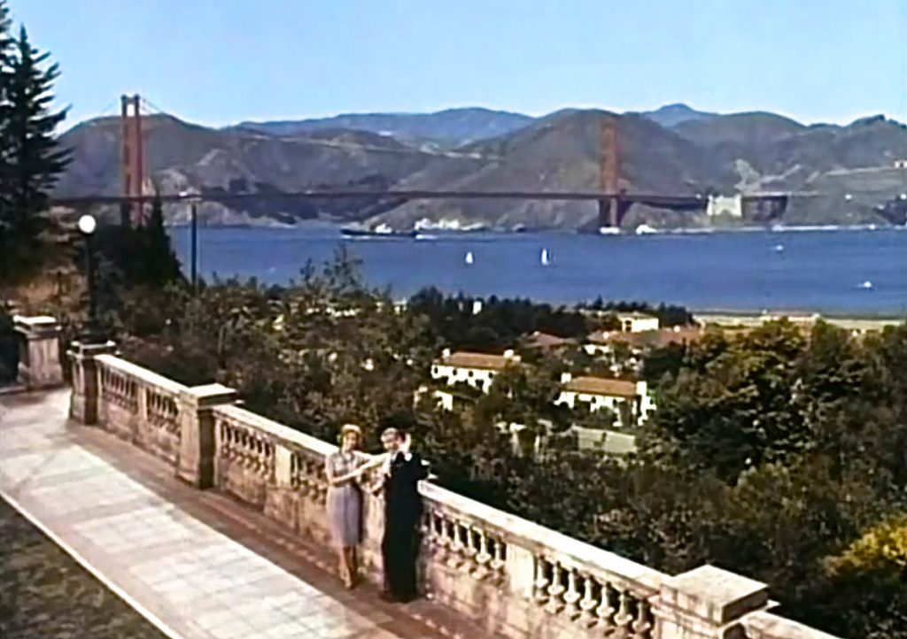 Scenes in The Pleasure of His Company were filmed on a set modeled on the Lyon Street steps.