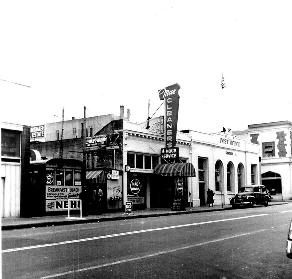 The neighborhood post office was located at 1949 Post Street circa 1950.
