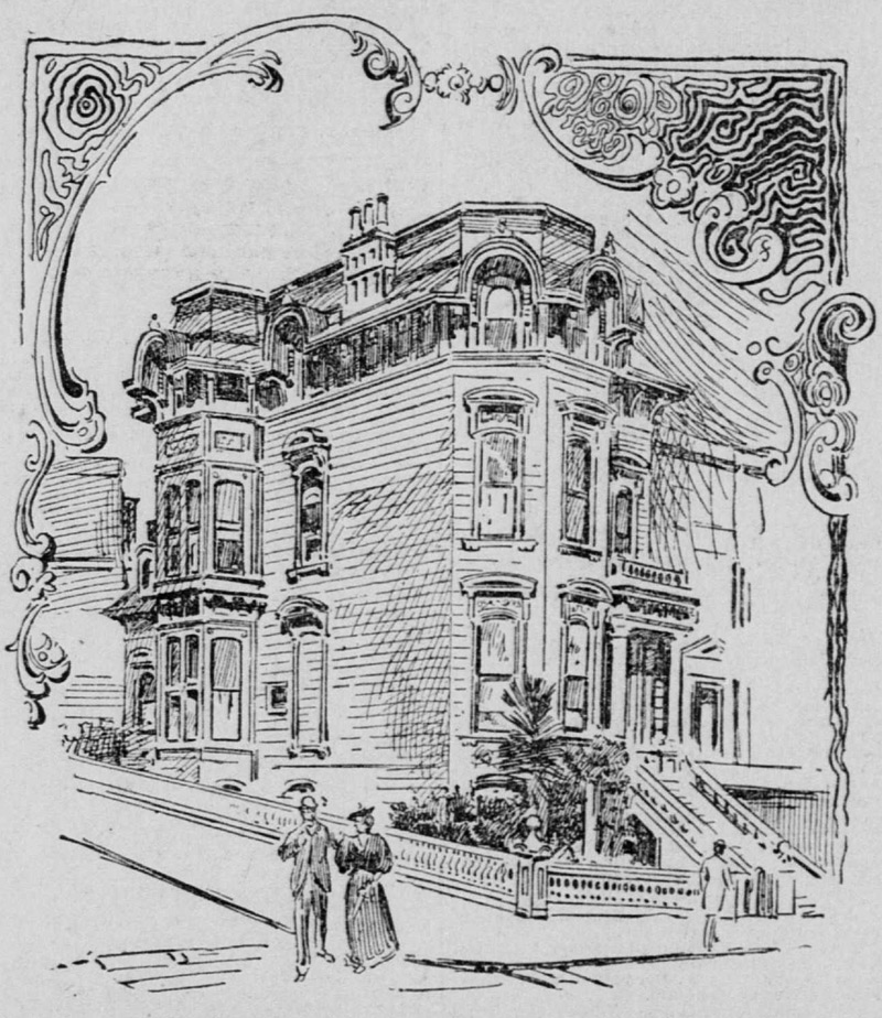 The home — built at Sutter and Mason — was later moved to 2355 Washington Street.