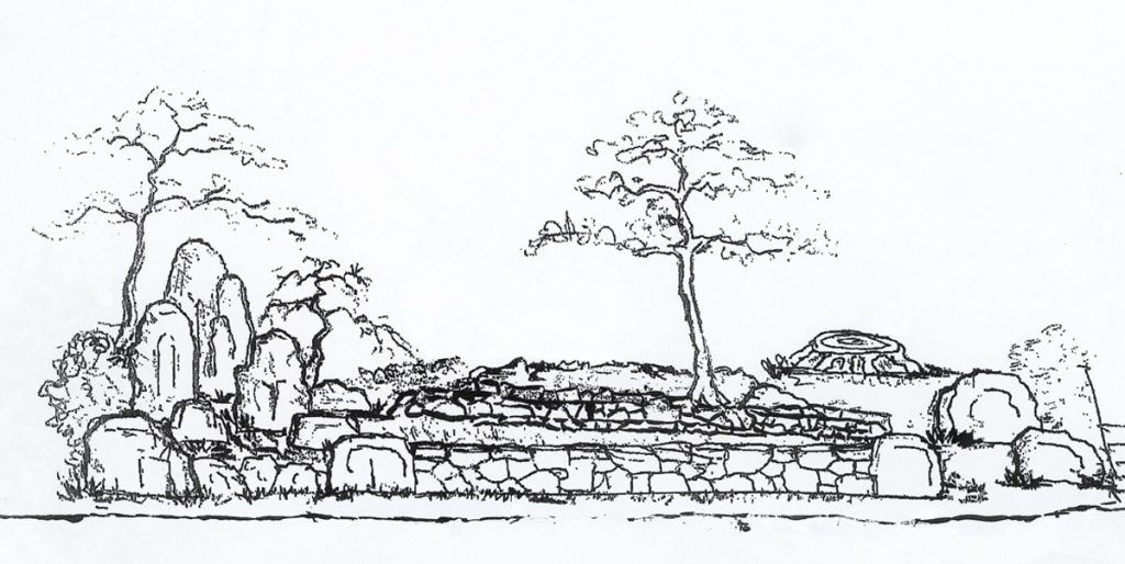 A drawing of the proposed Issei Memorial Garden on Cottage Row.