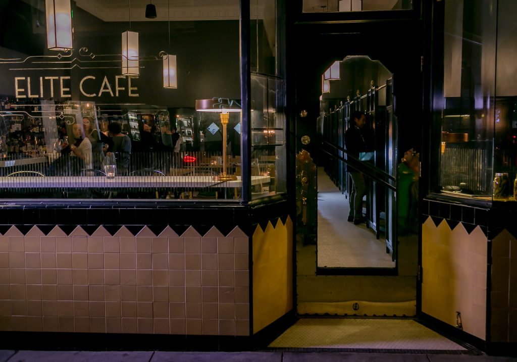 Photographs of the new modern Elite Cafe for John Storey.