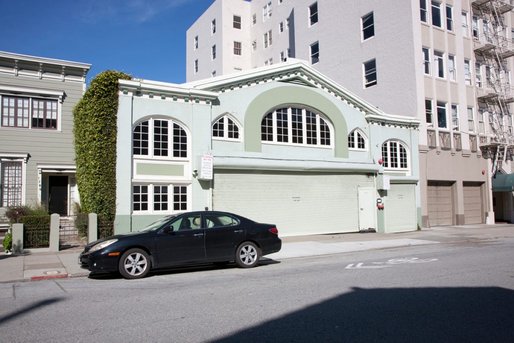 The garage at 1776 Green is for sale as a “development opportunity.”