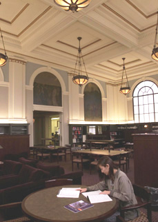 The medical library's reading room.