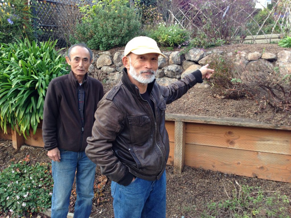 Renowned gardeners Shigeru Namba (right) and Isao Ogura are to create the Zen garden.