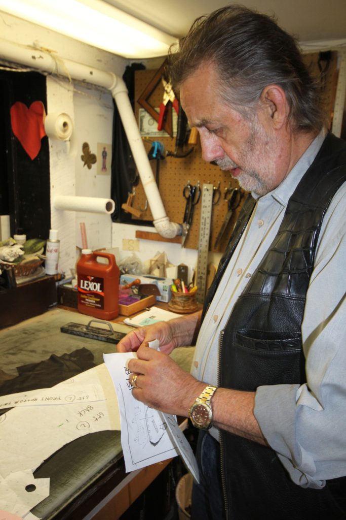 Peter James hands-on in the workshop.